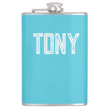 Solid Bright Sky Blue Individuelle Name Monogram