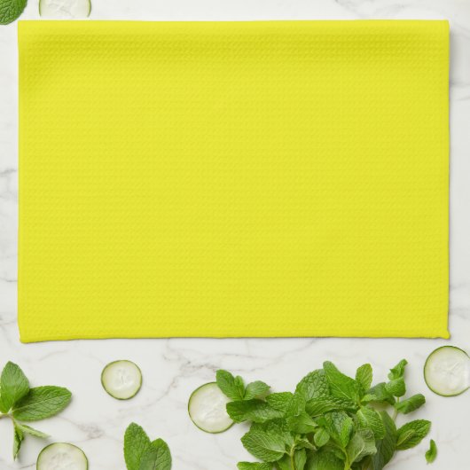 Solid Bright Yellow Kitchtuch Handtuch (Gefaltet)