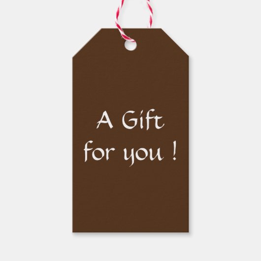 Solid Brown Gift Tags Geschenkanhänger (Vorderseite)