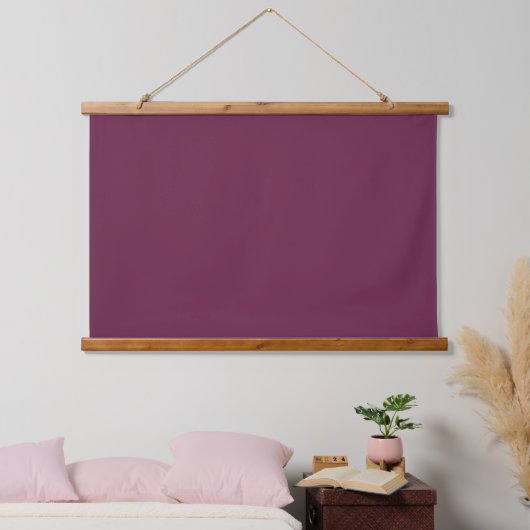 Solid Burgundy 36"x26" Horizontal Wandteppich Mit Holzrahmen (Schlafzimmer)