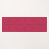 Solid Burgundy Lined Yoga Mat Yogamatte (Vorderseite (Horizontal))