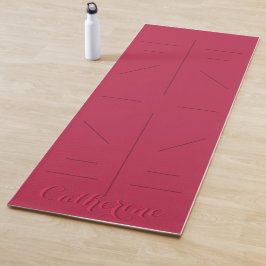 Solid Burgundy Lined Yoga Mat Yogamatte