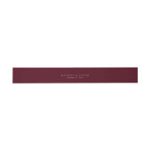 Solid Burgundy Red Color Wedding Einladungsbanderole (Flach)
