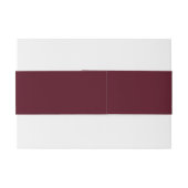 Solid Burgundy Red Color Wedding Einladungsbanderole (Rückseitenbeispiel)