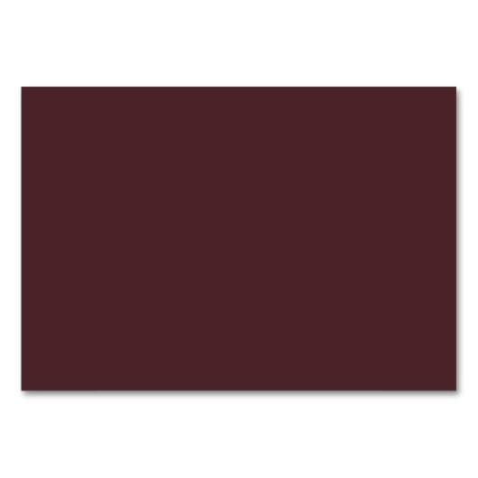 Solid Burgundy Rot Tischnummer (Vorderseite)