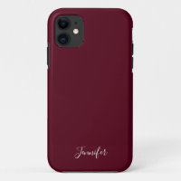 Solid Burgundy Wein Farbe Chic Custom Monogram