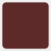 Solid Burnt Maroon Square Stickers (Vorderseite)