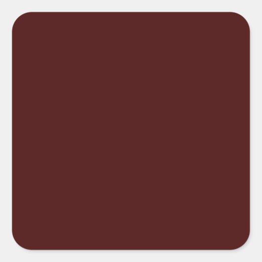 Solid Burnt Maroon Square Stickers (Vorderseite)