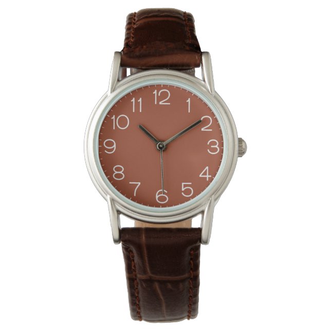 Solid Burnt Orange Armbanduhr (Vorderseite)