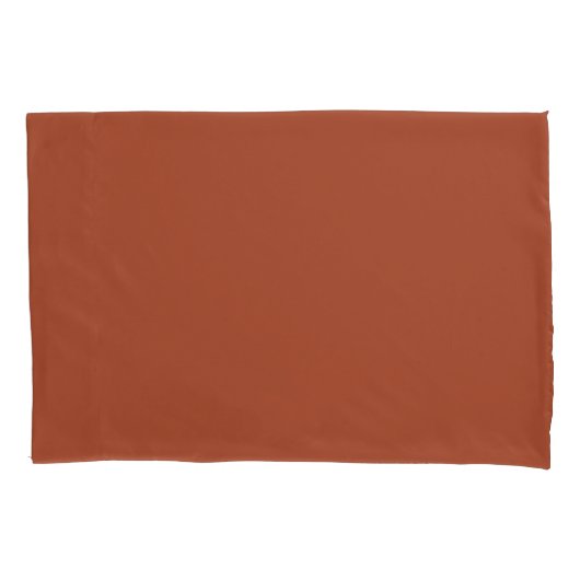Solid Burnt Orange Kissenbezug (Vorderseite)