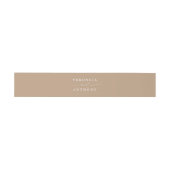 Solid Camel Color Wedding Einladungsbanderole (Flach)