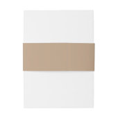 Solid Camel Color Wedding Einladungsbanderole (Rückseitenbeispiel)
