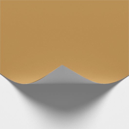 Solid Caramel Colored Brown Geschenkpapier (Ecke)