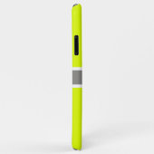 Solid Chartreuse Modern Gray Ribbon Eleganter Name Case-Mate iPhone Hülle (Hinten/Rechts)