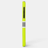 Solid Chartreuse Modern Gray Ribbon Eleganter Name Case-Mate iPhone Hülle (Hinten/Links)