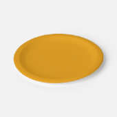 Solid cheese orange pappteller (Schrägansicht)