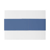 Solid Classic Blue Wedding Einladungsbanderole (Rückseitenbeispiel)