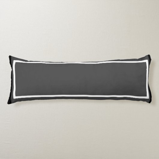 Solid Classic Holzkohle Grau mit weißem Trimm Seitenschläferkissen (Vorderseite)