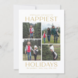 Solid Clean Collage Editable Color Holiday Card Feiertagskarte