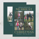 Solid Clean Collage Editable Farbe Weihnachtskarte Feiertagskarte (Vorne/Hinten)