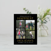 Solid Clean Collage FOIL Urlaubskarte Postkarte (Stehend vorne)