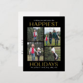 Solid Clean Collage FOIL Urlaubskarte Postkarte (Vorderseite/Rückseite)