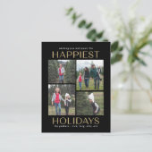 Solid Clean Collage Urlaubspostkarte Feiertagspostkarte (Stehend Vorderseite)