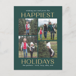 Solid Clean Collage Urlaubspostkarte Feiertagspostkarte