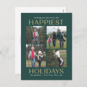 Solid Clean Collage Urlaubspostkarte Feiertagspostkarte (Vorne/Hinten)