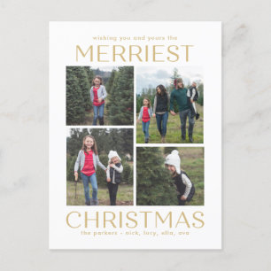 Solid Clean Collage Weihnachtskarte Feiertagspostkarte