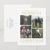 Solid Clean Collage Weihnachtskarte Feiertagspostkarte (Vorne/Hinten)