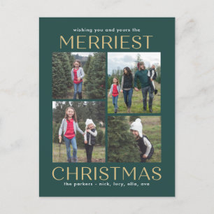Solid Clean Collage Weihnachtskarte Feiertagspostkarte