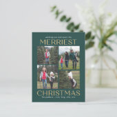 Solid Clean Collage Weihnachtskarte Feiertagspostkarte (Stehend Vorderseite)