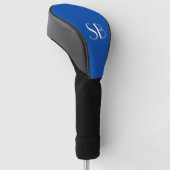 Solid Cobalt Blue Monogram Golf Headcover (angewinkelt)