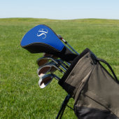Solid Cobalt Blue Monogram Golf Headcover (In SItu)