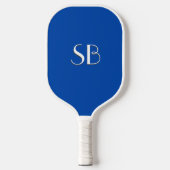 Solid Cobalt Blue Monogram Pickleball Schläger (Vorderseite)