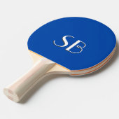 Solid Cobalt Blue Monogram Tischtennis Schläger (Vorderseite)