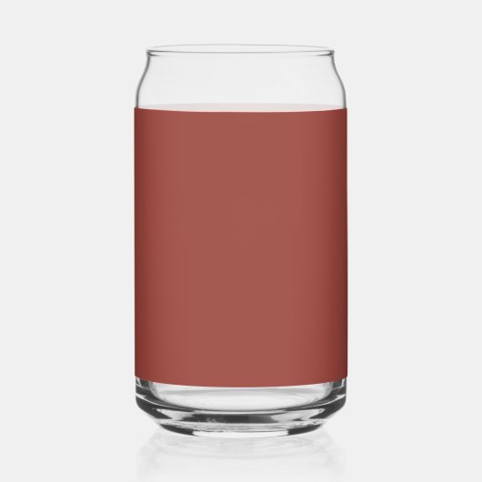 Solid Cognac Farbe Minimalistisch Schlicht Dosenglas (Rückseite)