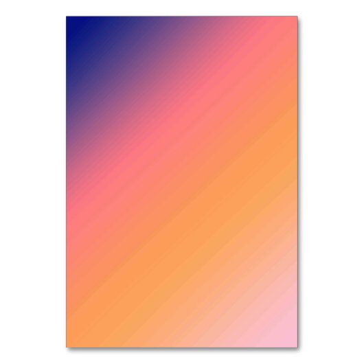 Solid Color American Tischnummer Card (Vorderseite)