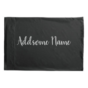 Solid Color Basic Black Modern stilvoll Kissenbezug