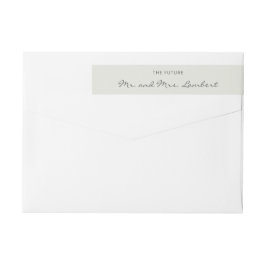 Solid Color Beige Wedding Rücksendeadresse