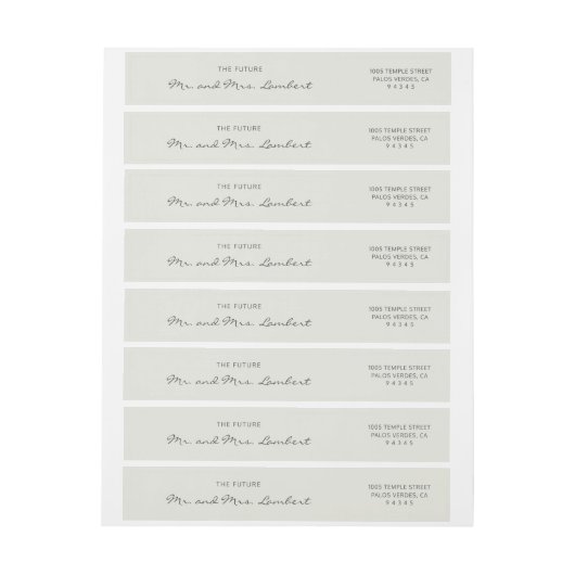 Solid Color Beige Wedding Rücksendeadresse (Bogen)