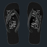 Solid Color Black Mr & Mrs Wedding Memento Badesandalen<br><div class="desc">Eine kühne Farbe mit schicken Schriftart machen ein Statement für einen Empfang Gunst oder Jubiläum Party. Elemente können leichter angepasst werden, wenn Sie zuerst alle Foto und Texte ersetzen. Wenn Ihre Kunst noch angepasst werden muss, klicken Sie auf die Schaltfläche Diese anpassen. Das bringt Sie zu einem Designbereich, wo Sie...</div>