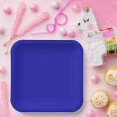 Solid Color Blue Party Pappteller (Party)