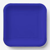 Solid Color Blue Party Pappteller (Vorderseite)