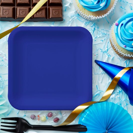 Solid Color Blue Party Pappteller