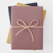 Solid Color Cream Gold Eggplant Geschenkpapier Set (Beispiel)
