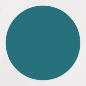 Solid Color Dunkel Aquamarin Etiketten (Design 1)