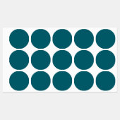 Solid Color Dunkel Aquamarin Etiketten (Blatt)