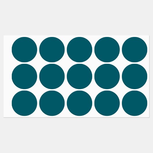 Solid Color Dunkel Aquamarin Etiketten (Blatt)